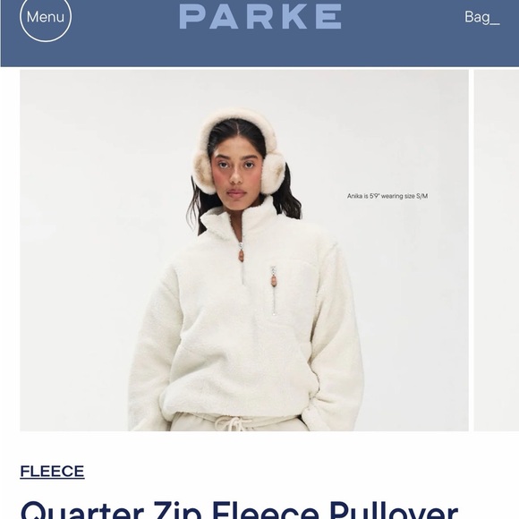 NWT Parke Quarter Zip Fleece S/M Oat - Picture 1 of 5